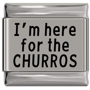 I'm Here for the Churros Laser Engraved Italian Charm (9mm Standard Size) I'm Here for the Churros Laser Engraved Italian Charm (9mm Standard Size)