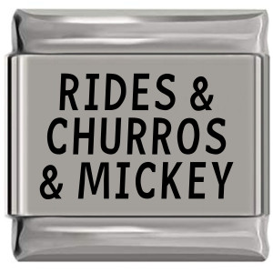 Rides Churros Mickey Laser Engraved Italian Charm (9mm Standard Size) Rides Churros Mickey Laser Engraved Italian Charm (9mm Standard Size)