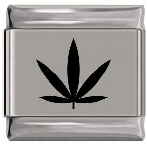 Marijuana Leaf Laser Engraved Italian Charm (9mm Standard Size) Marijuana Leaf Laser Engraved Italian Charm (9mm Standard Size)