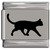 Cat Silhouette Laser Engraved Italian Charm (9mm Standard Size)