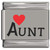 Aunt Red Heart Laser Engraved Italian Charm