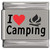 I Love Camping Red Heart Laser Engraved Italian Charm