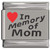 In Memory of Mom Red Heart Laser Engraved Charm
