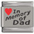 In Memory of Dad Red Heart Laser Engraved Charm