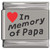 In Memory of Papa Red Heart Laser Engraved Charm