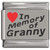 In Memory of Granny Red Heart Laser Engraved Charm