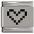 Vintage Heart Eight Bit Graphics Love Laser Engraved Italian Charm