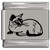 Feline Cat Lounging Laser Engraved Italian Charm