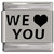 We Love You Heart Laser Engraved Italian Charm