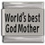 World's Best God Mother Laser Engraved Italian Charm