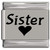 Sister Heart Laser Engraved Italian Charm