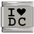 I Love Washington DC Heart Laser Engraved Italian Charm