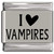 I Heart Love Vampires Laser Engraved Italian Charm