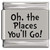 Oh the Places You Will Go Laser Engraved Italian Charm