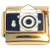 Camera Film Digital Photos Goldtone Base Italian Charm
