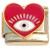 Evil Eye Protection Red Heart Goldtone Base Italian Charm