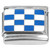 Blue Checkered Racing Flag Italian Charm