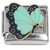Light Blue Flying Butterfly Italian Charm