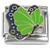 Light Green Flying Butterfly Italian Charm
