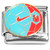 Soccer Ball Blue Red Italian Charm