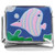 Striped Fish on Blue Italian Charm