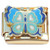 Blue Butterfly Goldtone Base Italian Charm
