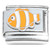 Orange White Clownfish Italian Charm