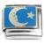 Moon Star on Blue Italian Charm