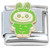 Cute Monster Eyes Open Green Italian Charm