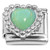 Vintage Green Heart Pearly Italian Charm