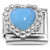 Vintage Blue Heart Pearly Italian Charm