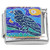 Starry Night Bird Crow Raven Italian Charm