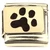 Paw Print Gold Base Italian Charm