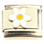 White Flower Goldtone Base Italian Charm