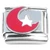 Red Moon White Star Italian Charm