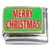 Merry Christmas Red Green Italian Charm