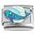 Sparkle Whale Swimming Italian Charm
