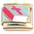 Bible Red Cross Gold Base Italian Charm