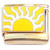 Wavy Rays Sun Gold Base Italian Charm
