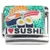 I Love Sushi on Green Italian Charm