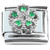 Flower Green Bling Italian Charm
