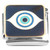 Evil Eye Protection White Blue on Black Italian Charm