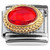 Red Bling Beaded Border Italian Charm