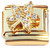 Maple Fall Leaf Gold Base Italian Charm