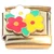 Colorful Flowers Gold Base Italian Charm