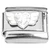 White Glitter Heart Wings Italian Charm