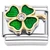 Bling Four Leaf Clover Green Italian Charm