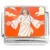 Angel on Orange Italian Charm