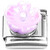 Raised Violet Pearly Flower Italian Charm