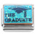 The Graduate Blue Sparkle Graduation Cap Italian Charm